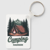 Benutzerdefinierter Name Camping Schlüsselanhänger (Rückseite)