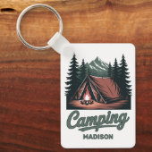 Benutzerdefinierter Name Camping Schlüsselanhänger (Vorderseite)