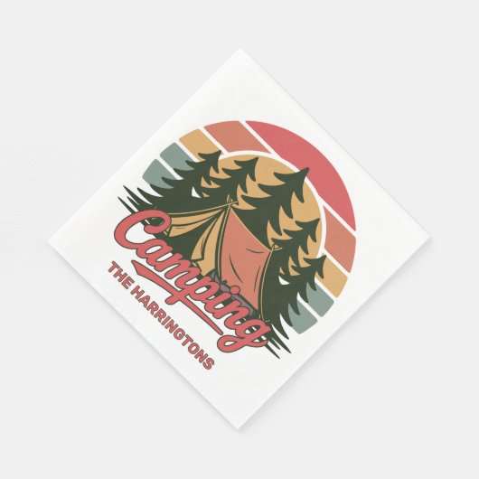 Benutzerdefinierter Name Camping Serviette (Ecke)