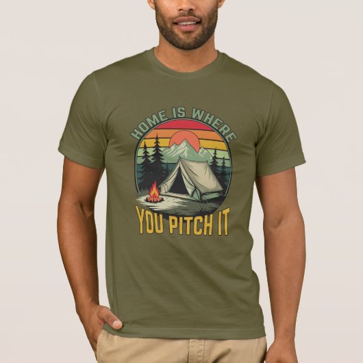 Benutzerdefinierter Name Camping T-Shirt (Vorderseite)