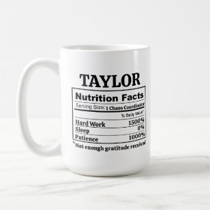 Benutzerdefinierter Name Chaos-Koordinator Lustige Kaffeetasse