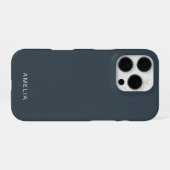Benutzerdefinierter Name Charcoal Blue iPhone-Hüll iPhone Hülle (Rückseite (Horizontal))