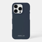 Benutzerdefinierter Name Charcoal Blue iPhone-Hüll iPhone Hülle (Rückseite)