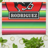 Benutzerdefinierter NAME Charro Pferd Spanisch Mex Geschirrtuch (Gefaltet)