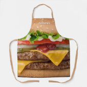 Benutzerdefinierter Name Cheeseburger Schürze (Vorderseite)