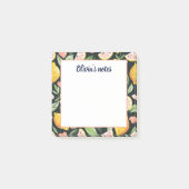 Benutzerdefinierter Name Chic Zitrone Zitrusfrücht Post-it Klebezettel (Vorderseite)
