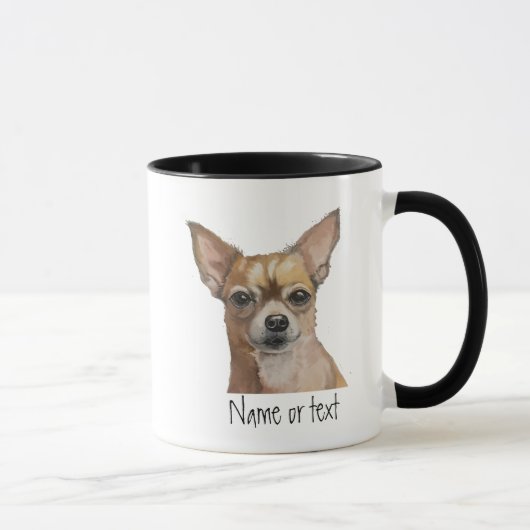 Benutzerdefinierter Name Chihuahua, Haustier Hund  Tasse (Rechts)
