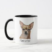 Benutzerdefinierter Name Chihuahua, Haustier Hund  Tasse (Links)