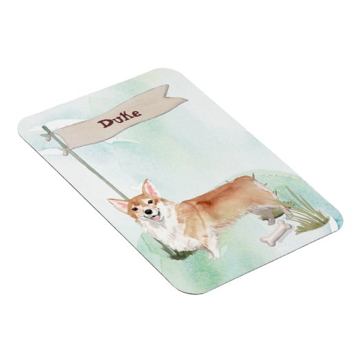 Benutzerdefinierter Name Corgi Haustier Hund Magnet (Rechte Seite)