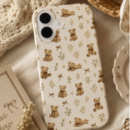 Benutzerdefinierter Name Cottagecore Coquette Tedd iPhone 16 Hülle