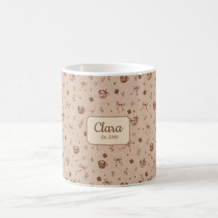 Benutzerdefinierter Name Cozy Cocoa Heiße Schokola Kaffeetasse