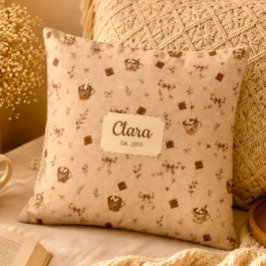 Benutzerdefinierter Name Cozy Cocoa Heiße Schokola Kissen