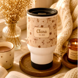 Benutzerdefinierter Name Cozy Cocoa Heiße Schokola Reisebecher