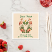 Benutzerdefinierter Name Creme Palm Beach Pickleba Serviette (Beispiel)