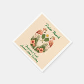Benutzerdefinierter Name Creme Palm Beach Pickleba Serviette (Ecke)