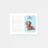 Benutzerdefinierter Name Dachshund Wasserfarbe Auf Post-it Klebezettel (Vorderseite)