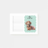 Benutzerdefinierter Name Dachshund Wasserfarbe Auf Post-it Klebezettel (Vorderseite)