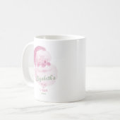 Benutzerdefinierter Name Datum Pink & Green Holida Kaffeetasse (Vorderseite Links)