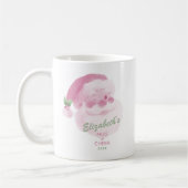 Benutzerdefinierter Name Datum Pink & Green Holida Kaffeetasse (Links)