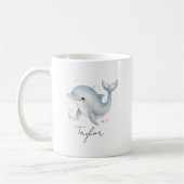 Benutzerdefinierter Name Delfin Kinderbecher Kaffeetasse (Links)