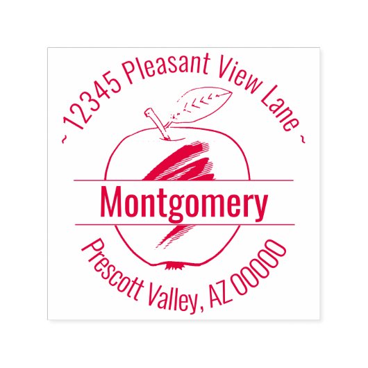 Benutzerdefinierter Name der Apfelkreises Permastempel (Design)