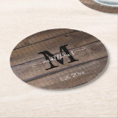 Benutzerdefinierter Name der einfachen Rustikalen  Runder Pappuntersetzer (Angewinkelt)