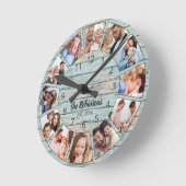 Benutzerdefinierter Name der FotoCollage Natural W Runde Wanduhr (Winkel)