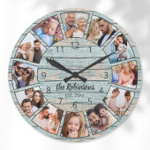Benutzerdefinierter Name der FotoCollage Natural W Runde Wanduhr