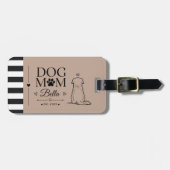 Benutzerdefinierter Name der Hundemutter & Jahresp Gepäckanhänger (Vorderseite horizontal)