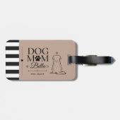 Benutzerdefinierter Name der Hundemutter & Jahresp Gepäckanhänger (Rückseite horizontal)