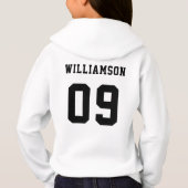Benutzerdefinierter Name der Schule oder des Fußba Hoodie (Rückseite)