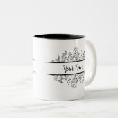 Benutzerdefinierter Name der Tasse in einem geteil (VorderseiteRechts)