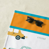 Benutzerdefinierter Name des Fahrzeugs pastellblau Strandtuch (Beispiel)