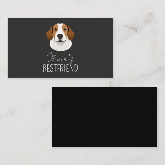 Benutzerdefinierter Name des Fotos des Tieres Pers Visitenkarte (Vorne/Hinten)