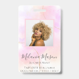 Benutzerdefinierter Name des Fotos Gold Rosa Farbs Ausweis