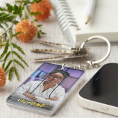 Benutzerdefinierter Name des Fotos Personalisieren Schlüsselanhänger (Vorderseite rechts)