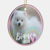 Benutzerdefinierter Name des Fotos Rainbow Keramik Ornament (Links)