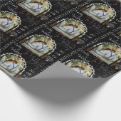 Benutzerdefinierter Name des Fotos und Datum Stilv Geschenkpapier (Ecke)