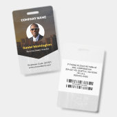 Benutzerdefinierter Name des Mitarbeiters, Foto, B Ausweis (Vorder- & Rückseite)