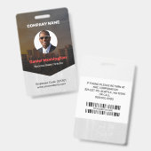 Benutzerdefinierter Name des Mitarbeiters, Foto, B Ausweis (Vorder- & Rückseite)