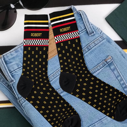 Benutzerdefinierter Name des Monogramms für das ko Socken