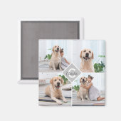 Benutzerdefinierter Name des Monogramms für die Fo Magnet (Vorderseite/Rückseite)