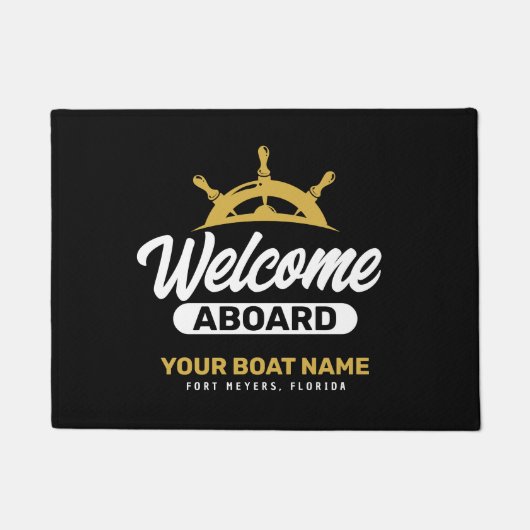Benutzerdefinierter Name des Schwarzen Golds Willk Fußmatte (Vorderseite)