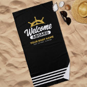 Benutzerdefinierter Name des Schwarzen und Golden  Strandtuch