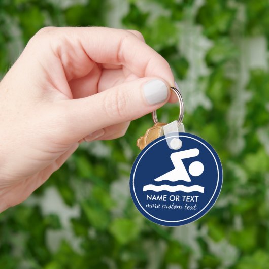 Benutzerdefinierter Name des schwimmenden Teams Schlüsselanhänger (Hand)