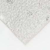 Benutzerdefinierter Name des Silver Glitzer-Fotos Fleecedecke (Ecke)