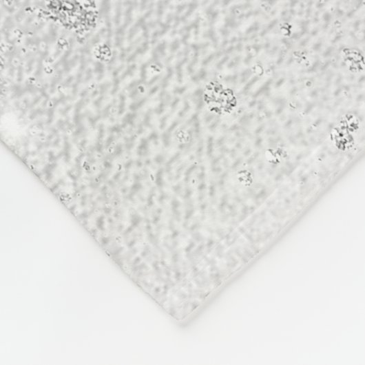 Benutzerdefinierter Name des Silver Glitzer-Fotos Fleecedecke (Ecke)