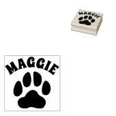 Benutzerdefinierter Name des Tieres mit Dog Paw Pe Gummistempel (Stempel)