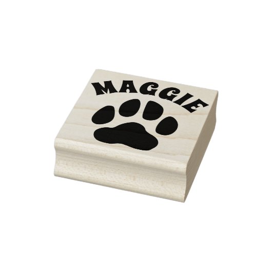 Benutzerdefinierter Name des Tieres mit Dog Paw Pe Gummistempel (Stempel)