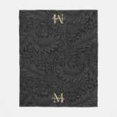 Benutzerdefinierter Name des Tieres Schwarzes Bota Fleecedecke (Vorderseite)